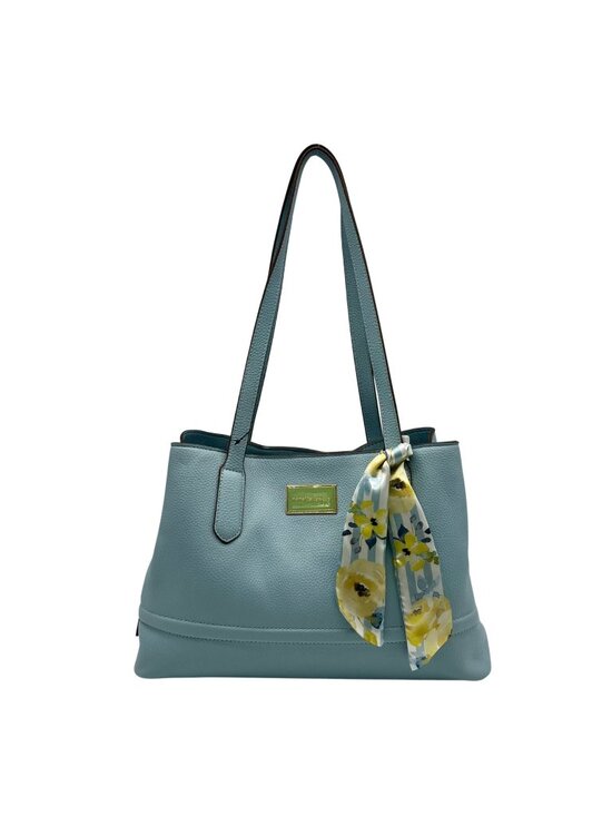 Nanette Leporce Handbags - Nanette Lepore Ice Blue Kassandra Triple Section Shoulder Bag